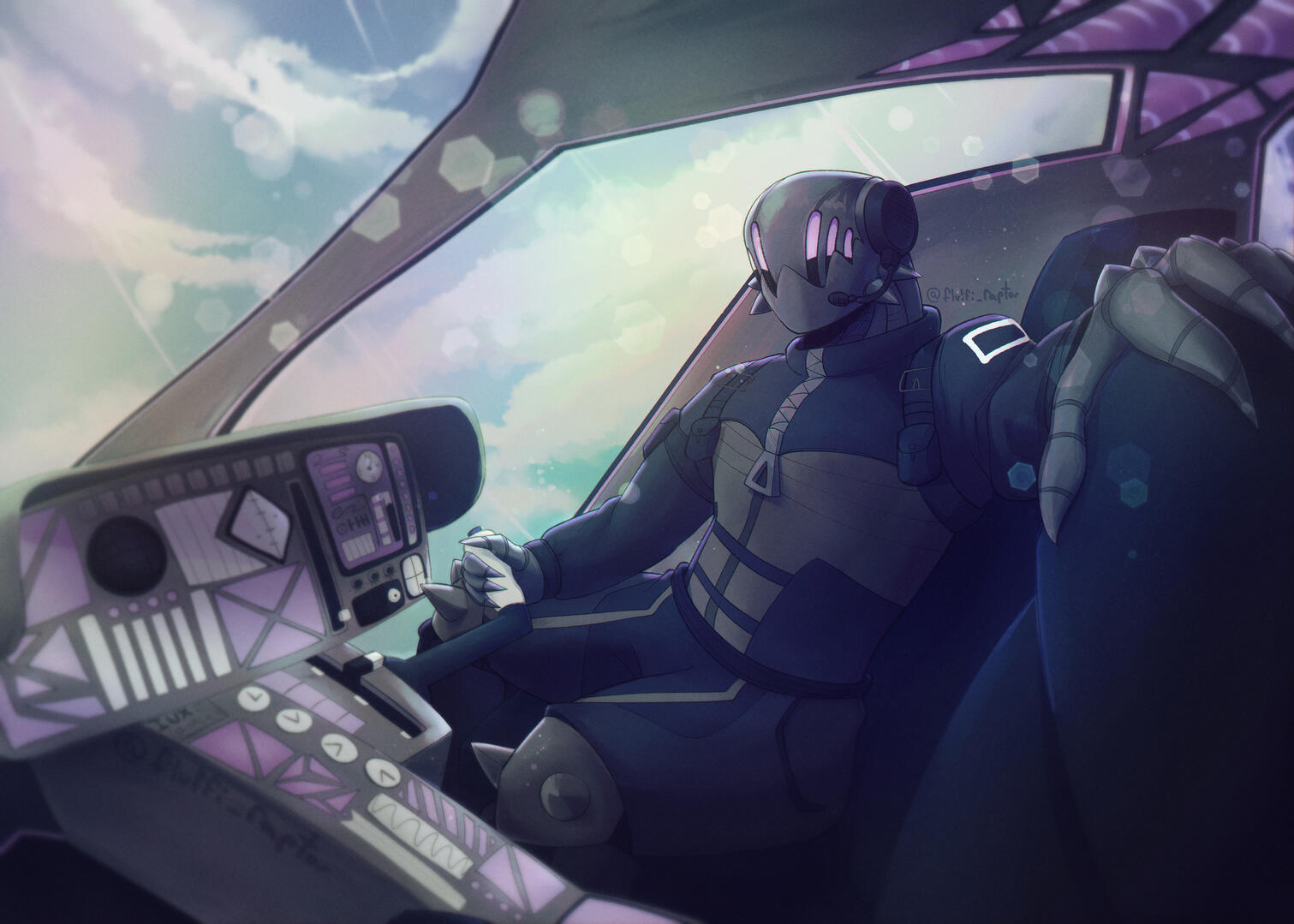 IUX going for a fly (character belongs to RyvenArts)